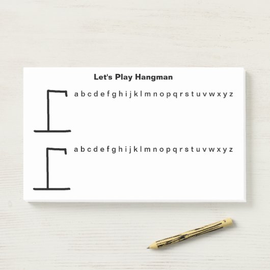 Speel twee games van Hangman Per Sheet Post It Not Post-it® Notes (Op bureau)
