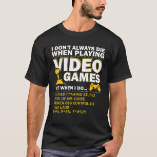 Speel videospellen Gamer Funny Gaming Console Gam T-shirt