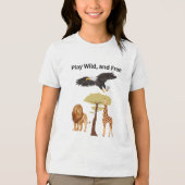 Speel wild, speel gratis Tri-Blend shirt (Voorkant)