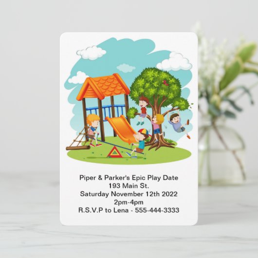 Speelafspraak kaart (Staand voorkant)