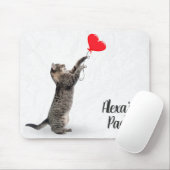 speelbal kat met hartballon muismat (Met muis)