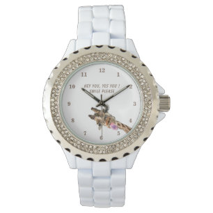 Speelbare Giraffe Tongue Let op glimlach - Jouw te Horloge