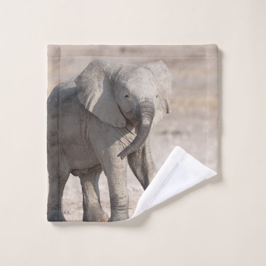 Speelbare jonge olifant bad handdoek (Wasdoekje)