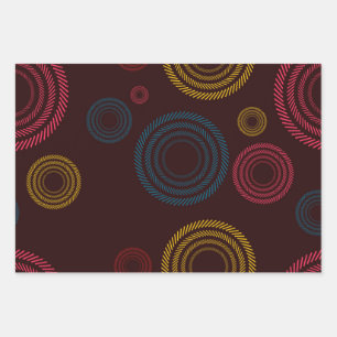 Speelbare, kleurrijke, trendy, koele gestreepte ci inpakpapier vel