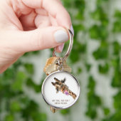 Speelbare Sleutelhanger Happy Giraffe Tongue uit - (Hand)