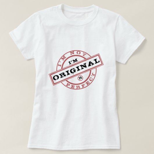 Speelbare T-Shirt Stamp - Ik ben origineel - niet (Design voorkant)