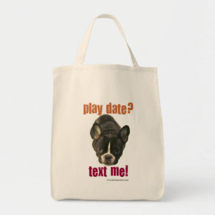 speeldatum? sms me! tote bag