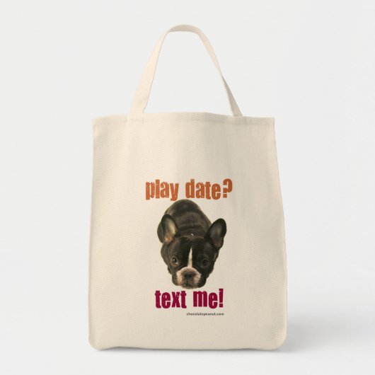 speeldatum? sms me! tote bag (Voorkant)
