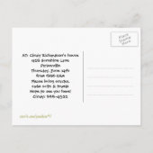 Speeldatum Tyre Swing Invitation Briefkaart (Achterkant)