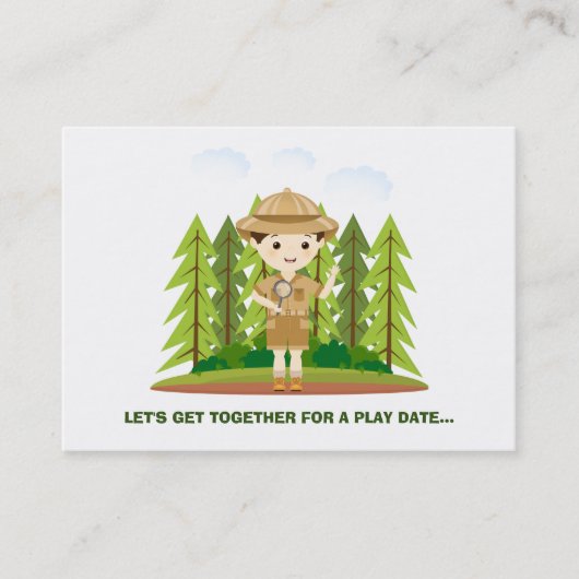 Speeldatum van Little Explorer Contactkaartje (Voorkant)