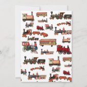  Speelgoed Baby shower van treinen Kaart (Achterkant)