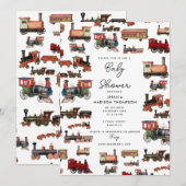  Speelgoed Baby shower van treinen Kaart (Voorkant / Achterkant)