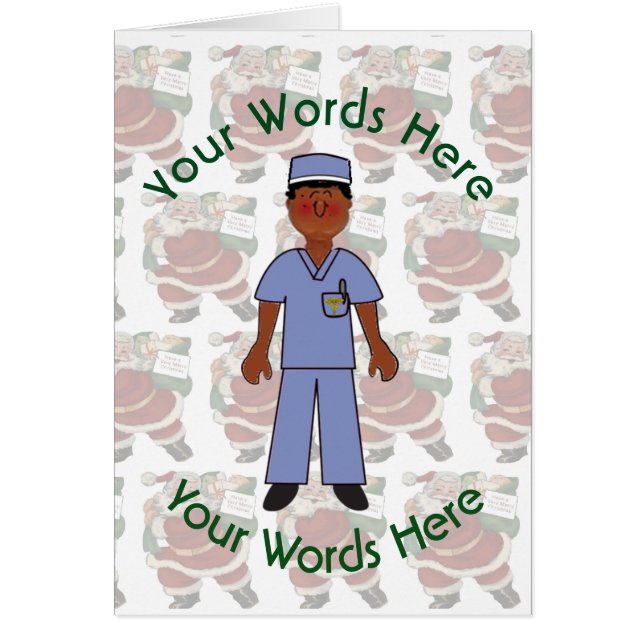 Speelgoed Black Male Doctor Aangepast kerstfeest (Voorkant)