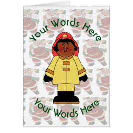 Speelgoed Black Vrouw Firefighter, aangepast kerst