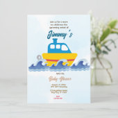 Speelgoed Boat Baby shower Kaart (Staand voorkant)