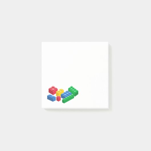 Speelgoed bouwstenen kleurrijke kinderen post-it® notes (Voorkant)