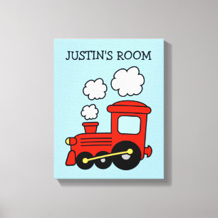 Speelgoed choo trein jongen kwekerij kunst canvas afdruk