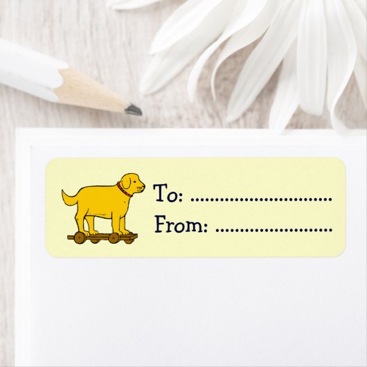 Speelgoed Dog Custom Cadeft Label (Insitu)