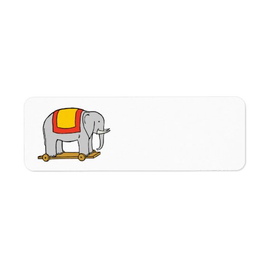Speelgoed Elefant Label Sjabloon (Voorkant)