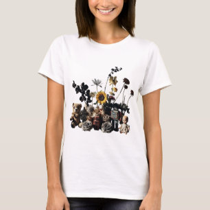 speelgoed en bloemen stilleven t-shirt
