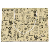  speelgoed en spelende kinderen patroon groot cadeauzakje (Voorkant)