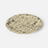 speelgoed en spelende kinderen patroon papieren bordje (Gekanteld)