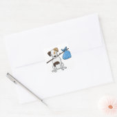 speelgoed fox shier hobo cartoon vierkante sticker (Envelop)