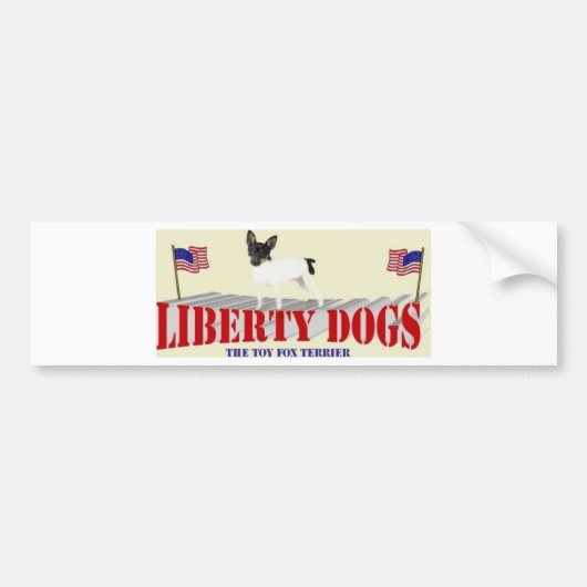 Speelgoed Fox Terrier Bumpersticker (Voorkant)