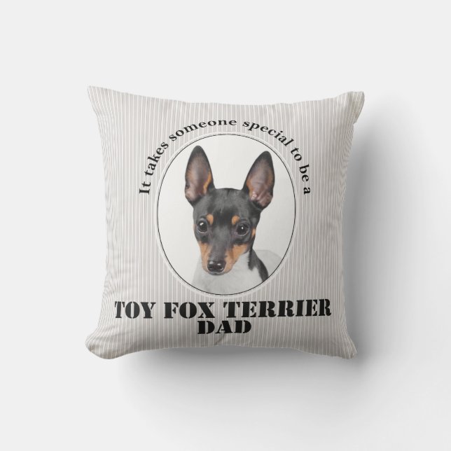 Speelgoed Fox Terrier Dad Pillow Kussen (Voorkant)
