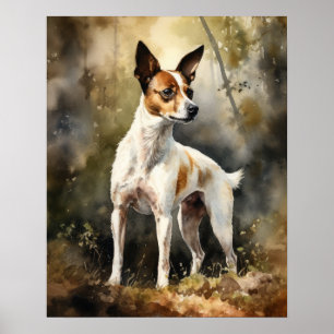 Speelgoed Fox Terrier Hondenkunst Print Poster