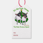 Speelgoed Fox Terrier Kerstmis Cadeaulabel (Voorkant)