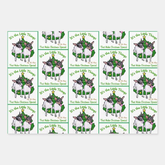 Speelgoed Fox Terrier Kerstmis Inpakpapier Vel (Voorkant 3)