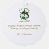 Speelgoed Fox Terrier Kerstmis Ornament Kaart (Achterkant)