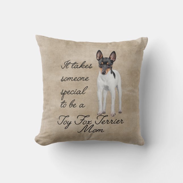Speelgoed Fox Terrier Mam Pillow Kussen (Voorkant)