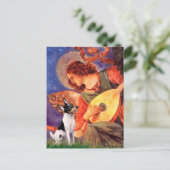 Speelgoed Fox Terrier - Mandolin Angel Briefkaart (Staand voorkant)