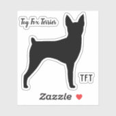 Speelgoed Fox Terrier Silhouette Vinyl Sticker (Vel)