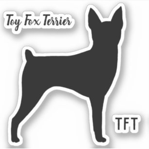 Speelgoed Fox Terrier Silhouette Vinyl Sticker