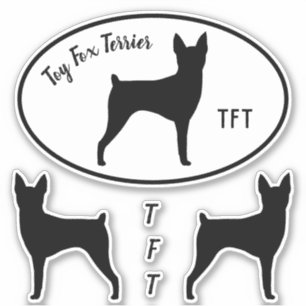 Speelgoed Fox Terrier Silhouettes Dogs Vinyl Stick Sticker