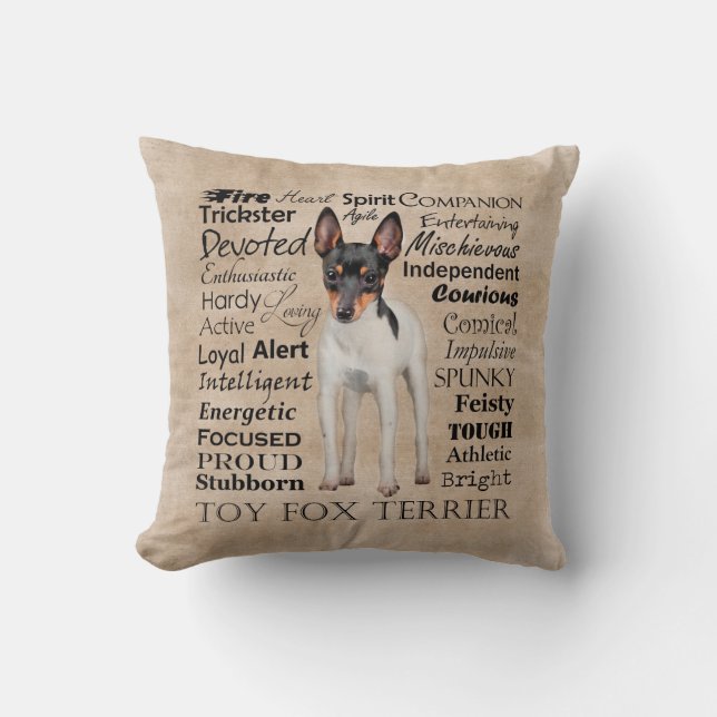 Speelgoed Fox Terrier Traits Pillow Kussen (Voorkant)