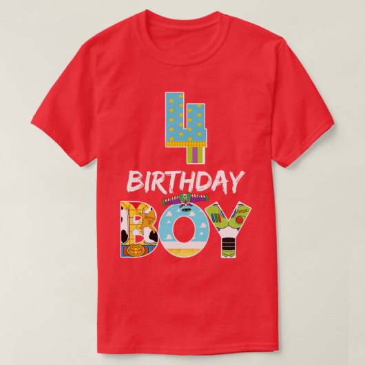 Speelgoed Grappig 4e Verjaardagsverhaal bday cadea T-shirt (Design voorkant)