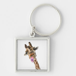 Speelgoed grappige Giraffe Tongue Out Sleutelhange Sleutelhanger