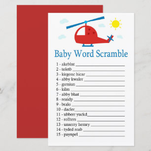 Speelgoed helikopter Baby-woordscramble-game