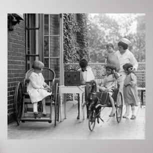 Speelgoed Horse Drawn Wagon, jaren 20 Poster