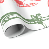 Speelgoed kerstcadeaus rood groen wit Cadeaupapier (Rol Hoek)