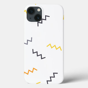 Speelgoed, kleurrijk, trendy, modern memphis zigza iPhone 13 hoesje