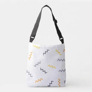 Speelgoed, kleurrijk, trendy, modern memphis zigza crossbody tas