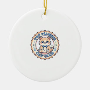 Speelgoed Knuffel Kat Cute Kat T-Shirt Ontwerp - S Keramisch Ornament