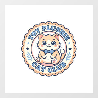 Speelgoed Knuffel Kat Cute Kat T-Shirt Ontwerp - S Raamsticker
