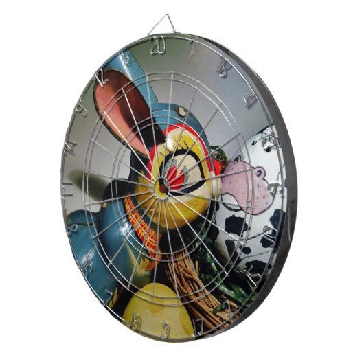Speelgoed Konijn en koe-ei Dartbord (Voorkant Rechts)