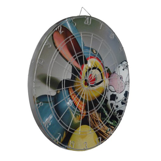 Speelgoed Konijn en koe-ei Dartbord (Voorkant Links)